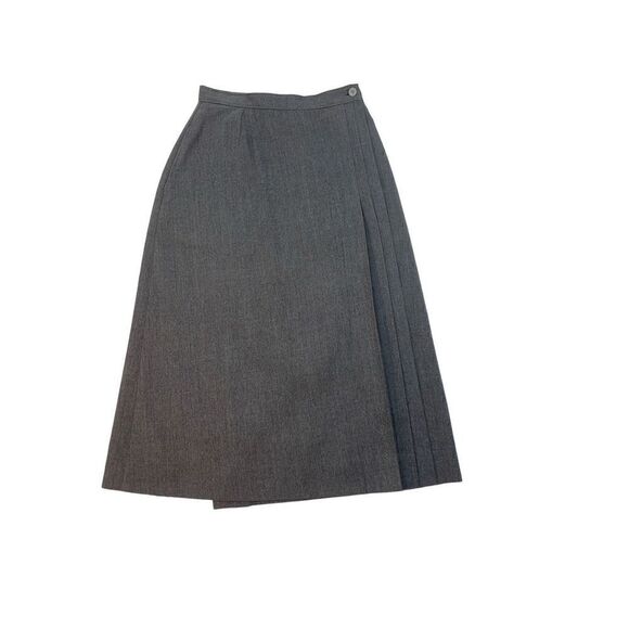 Vintage lady Thomson 100% wool fully lined wrap skirt knee to midi length size 8 - Picture 8 of 16